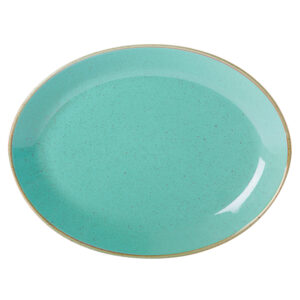 30cm Sea Spray Oval Plate (Pack of 6)