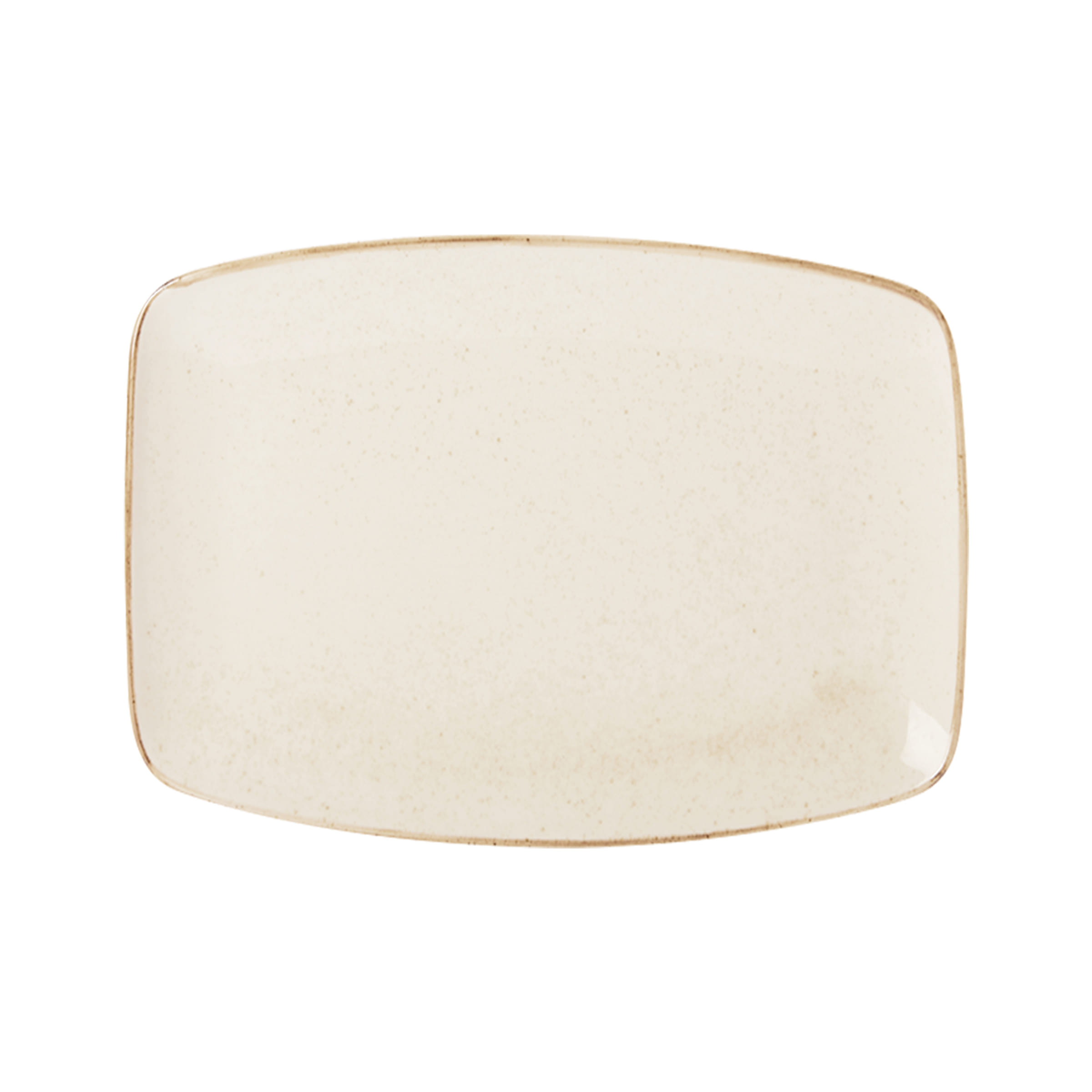 27cm Oatmeal Rectangular Plate (Pack of 6)