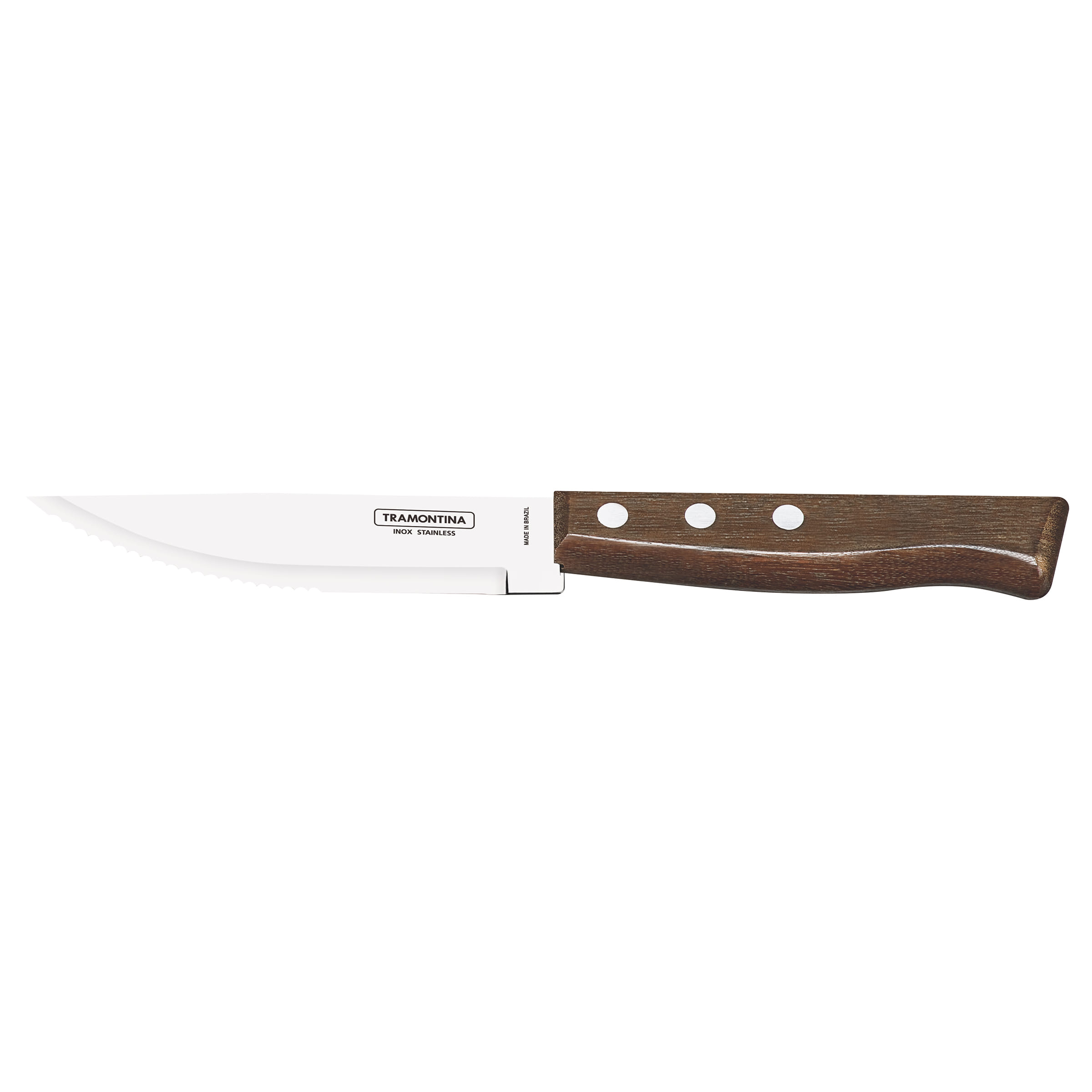 Jumbo Steak Knife Natural Wood (Pointed Tip) (Pack of 12)