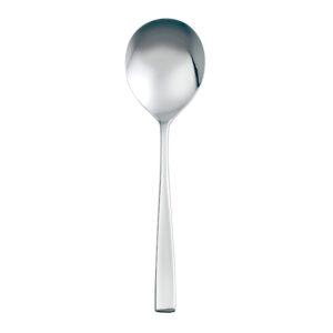 stainless steel facet soup spoon