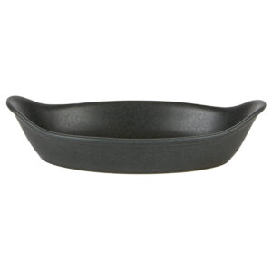 22cm Carbon Oval Eared Dish (Pack of 12)