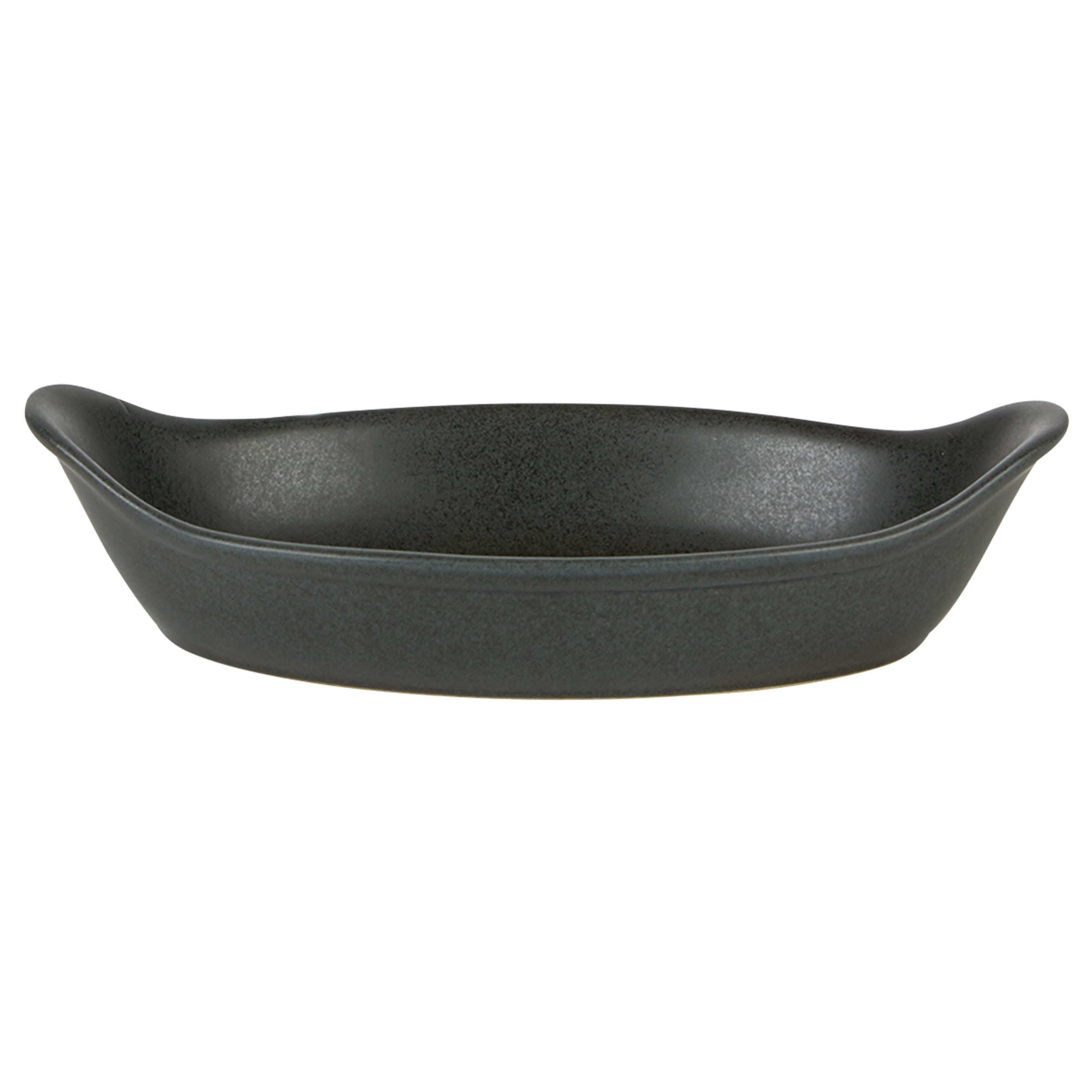 25cm Carbon Oval Eared Dish (Pack of 12)