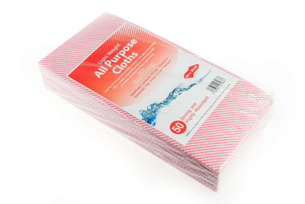 Red All Purpose Cloths (Pack of 50)
