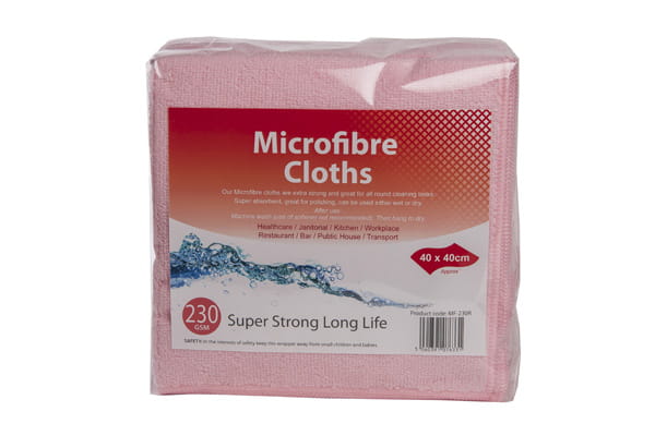Red Microfibre Cloths (Pack of 10)