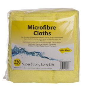 Yellow Microfibre Cloths (Pack of 10)