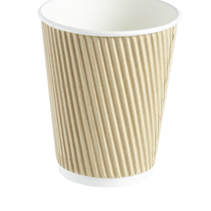 12oz Pure Kraft Ripple Wrap Paper Coffee Cup (Pack of 500)