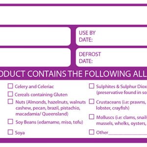 Allergen Date Info Label