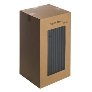 8" Black Paper Straws (Pack of 250)