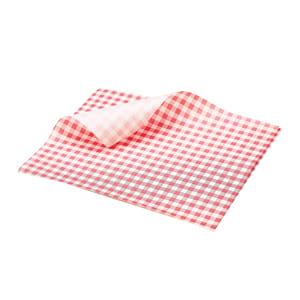Greaseproof Paper Red Gingham Print 25 x 20cm (Pack of 1000)