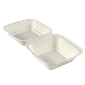5.5″ Square Bagasse Burger Boxes (Pack of 500)