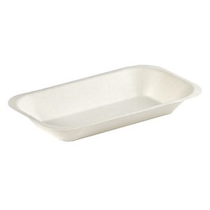 7 x 4″ White Bagasse No 1 Food Trays (Pack of 500)