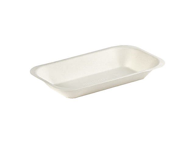 7 x 4″ White Bagasse No 1 Food Trays (Pack of 500)