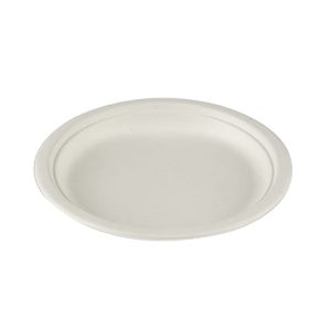 7″ White Bagasse Plates (Pack of 1000)