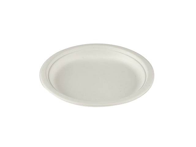 7″ White Bagasse Plates (Pack of 1000)