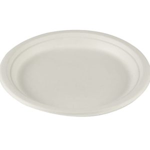 9″ White Bagasse Plates (Pack of 500)