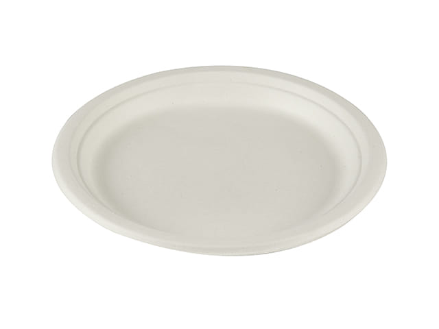 9″ White Bagasse Plates (Pack of 500)