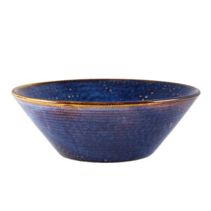 19.5cm Aqua Blue Conical Bowl (Pack of 6)