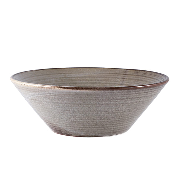 19.5cm Smoke Grey Conical Bowl (Pack of 6)