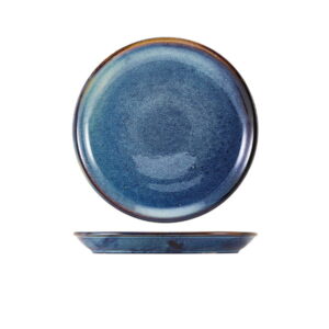 19cm Aqua Blue Coupe Plates (Pack of 6)