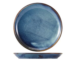 30.5cm Aqua Blue Coupe Plates (Pack of 6)