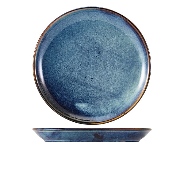 30.5cm Aqua Blue Coupe Plates (Pack of 6)