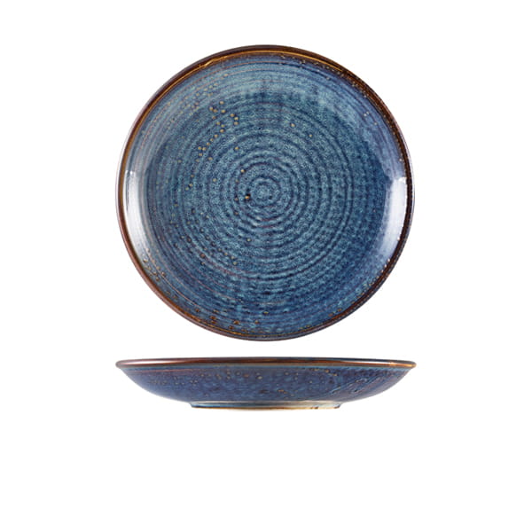 21cm Aqua Blue Deep Coupe Plates (Pack of 6)