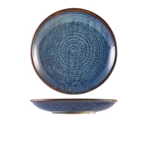 25cm Aqua Blue Deep Coupe Plates (Pack of 6)