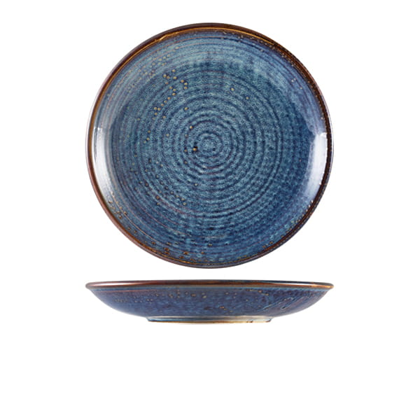 25cm Aqua Blue Deep Coupe Plates (Pack of 6)