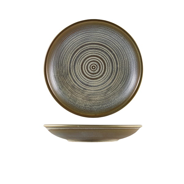 21cm Matt Grey Deep Coupe Plate (Pack of 6)