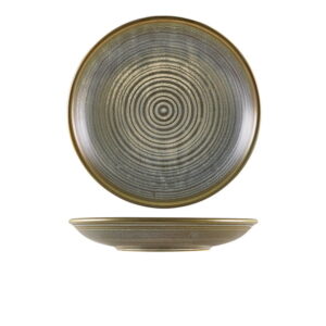 25cm Matt Grey Deep Coupe Plate (Pack of 6)