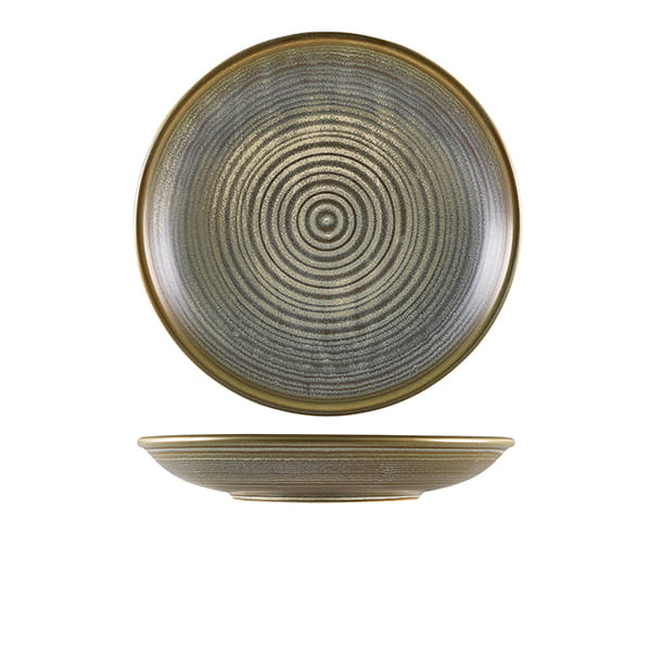 25cm Matt Grey Deep Coupe Plate (Pack of 6)