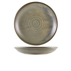28cm Matt Grey Deep Coupe Plate (Pack of 3)