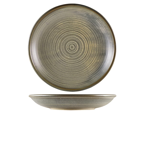 28cm Matt Grey Deep Coupe Plate (Pack of 3)