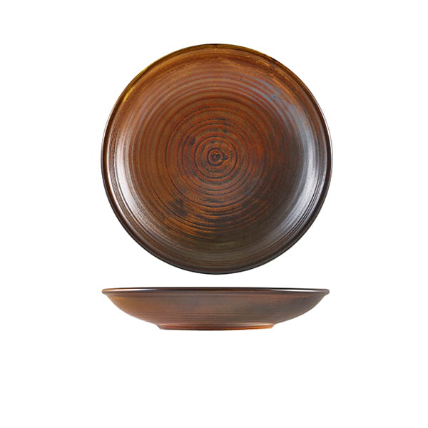 21cm Rustic Copper Deep Coupe Plate (Pack of 6)