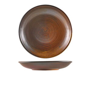 25cm Rustic Copper Deep Coupe Plate (Pack of 6)