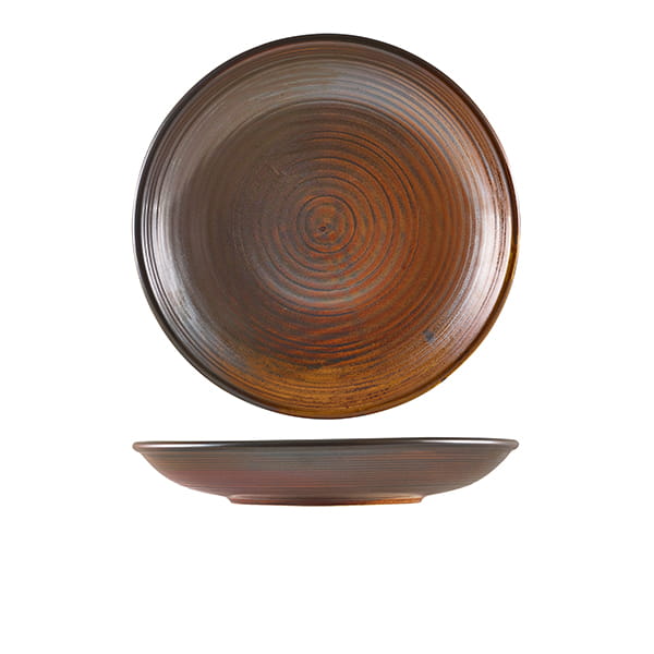 25cm Rustic Copper Deep Coupe Plate (Pack of 6)