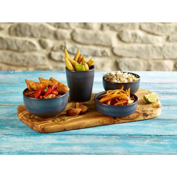 10cm Rustic Blue Tapas Dish (pack of 6) - Image 2