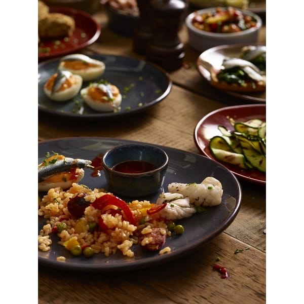 10cm Rustic Blue Tapas Dish (pack of 6) - Image 4