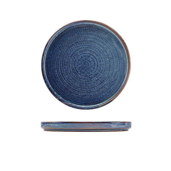 18cm Aqua Blue Low Presentation Plate (Pack of 6)