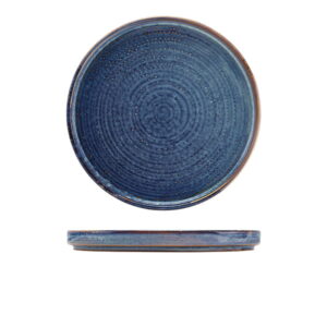 25cm Aqua Blue Low Presentation Plate (Pack of 6)