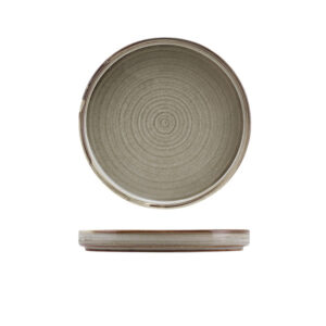 18cm Smoke Grey Low Presentation Plate (Pack of 6)