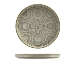 25cm Matt Grey Low Presentation Plate (Pack of 6)