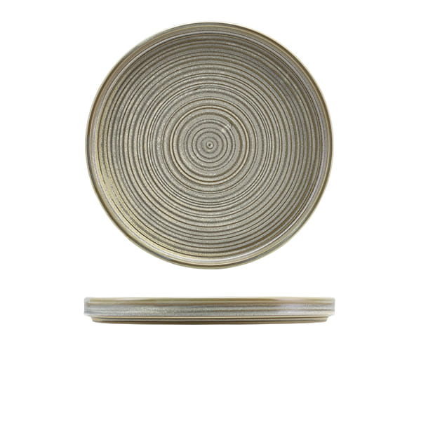 25cm Matt Grey Low Presentation Plate (Pack of 6)