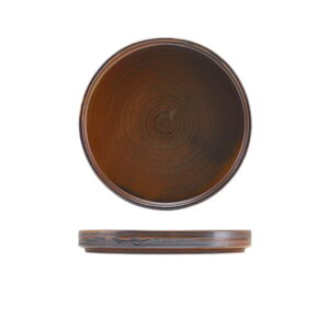 18cm Rustic Copper Low Presentation Plate (Pack of 6)