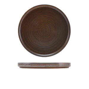 25cm Rustic Copper Low Presentation Plate (Pack of 6)