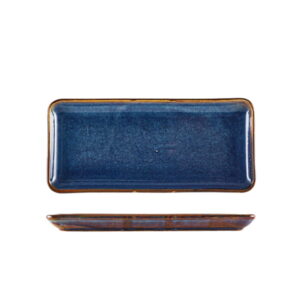 27 x 12.5cm Aqua Blue Rectangular Platter (Pack of 6)