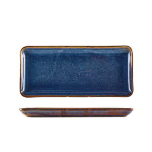 30 x 14cm Aqua Blue Rectangular Platter (Pack of 6)