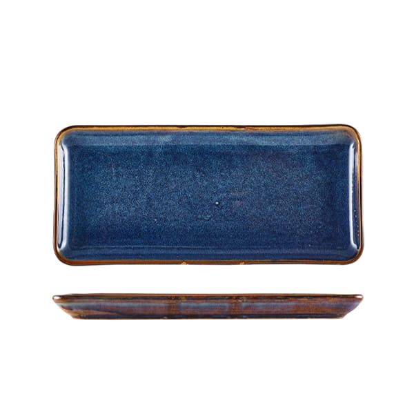 30 x 14cm Aqua Blue Rectangular Platter (Pack of 6)