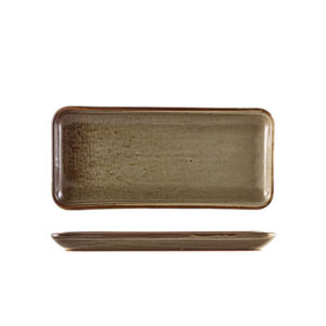 27 x 12.5cm Smoke Grey Rectangular Platter (Pack of 6)