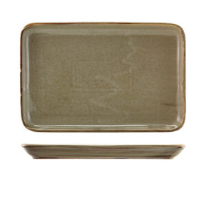 30 x 20cm Smoke Grey Rectangular Platter (Pack of 3)